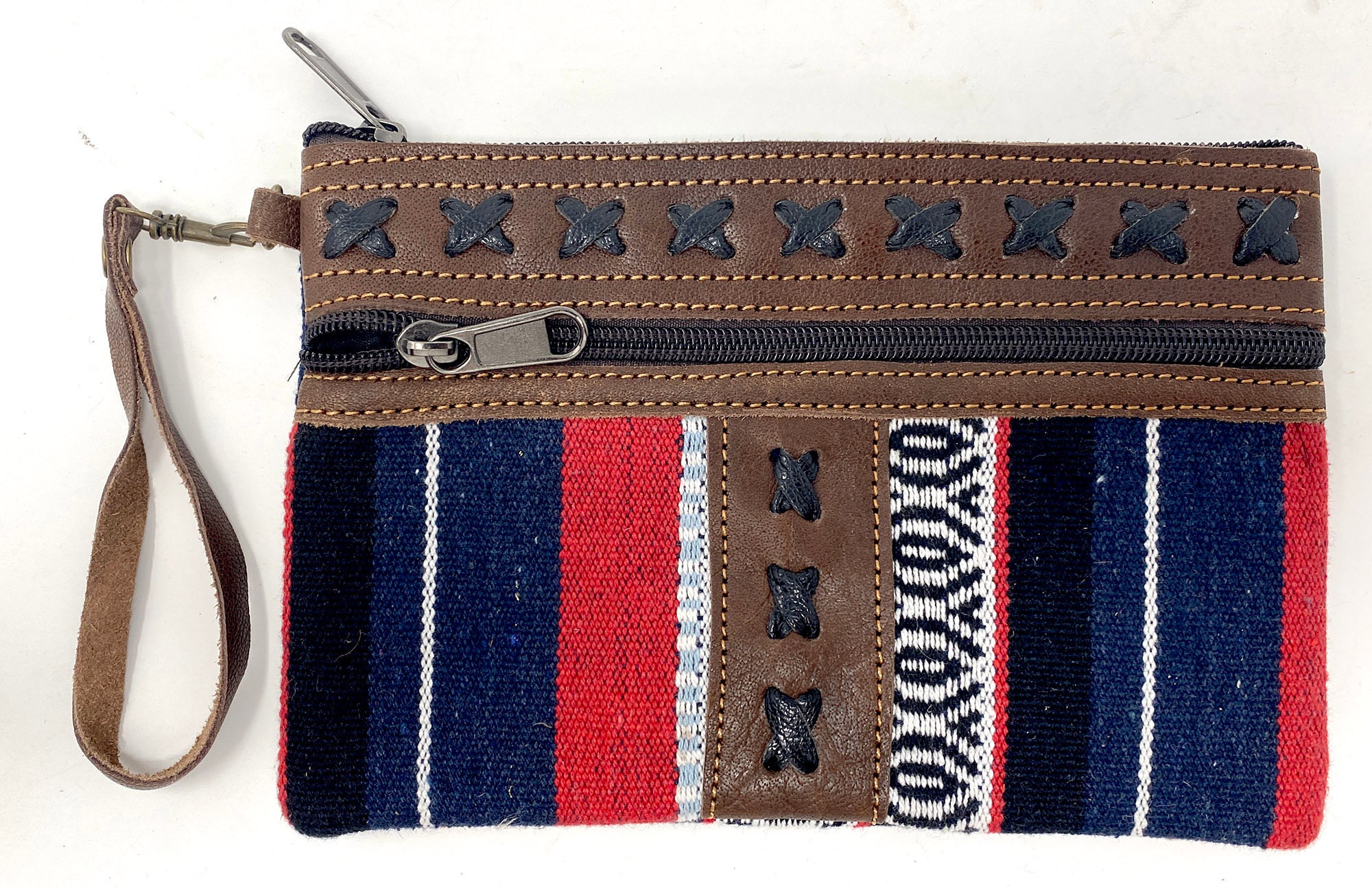 Leather Cotton Pouch Nepal Nepali bag coin purse cosmetic Etsy