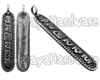 Silver "Om Mani Padme Hum" Pendant .925 Sterling Tibet Nepal mantra Buddhist