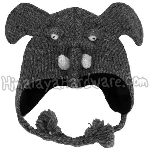 New Animal Face Hat White Black STRIPED MONKEY Beanie Winter Ski Cap ADULT Gift