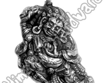 Silver Vajrapani Pendant .925 Sterling Buddhist Buddha Vajrasattva Tibet Tibetan
