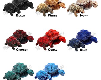 Resin Turtle Storage Box: tortoise storage box container green blue turquoise red blue white black
