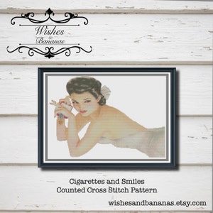 cigarette cross stitch Cross Stitch Pattern Cigarettes