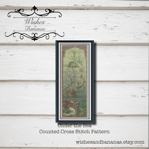 Under the Sea Counted Cross Stitch Design | Vintage Illustration | Ocean | Digital Download | Counted Cross Stitch Pattern | Instant