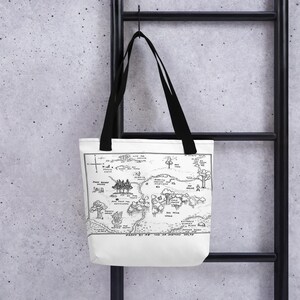 Sac fourre-tout inspiré d'une carte en bois de cent acres de Winnie l'ourson