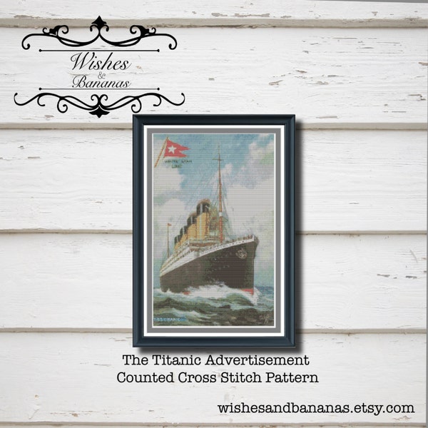 Cross Stitch Kit Titanic Etsy UK