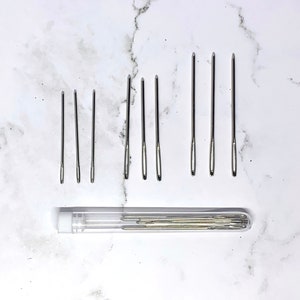 Darning Needle Big Eye Sewing Needle in Transparent Tube, Darning Needle  for , C