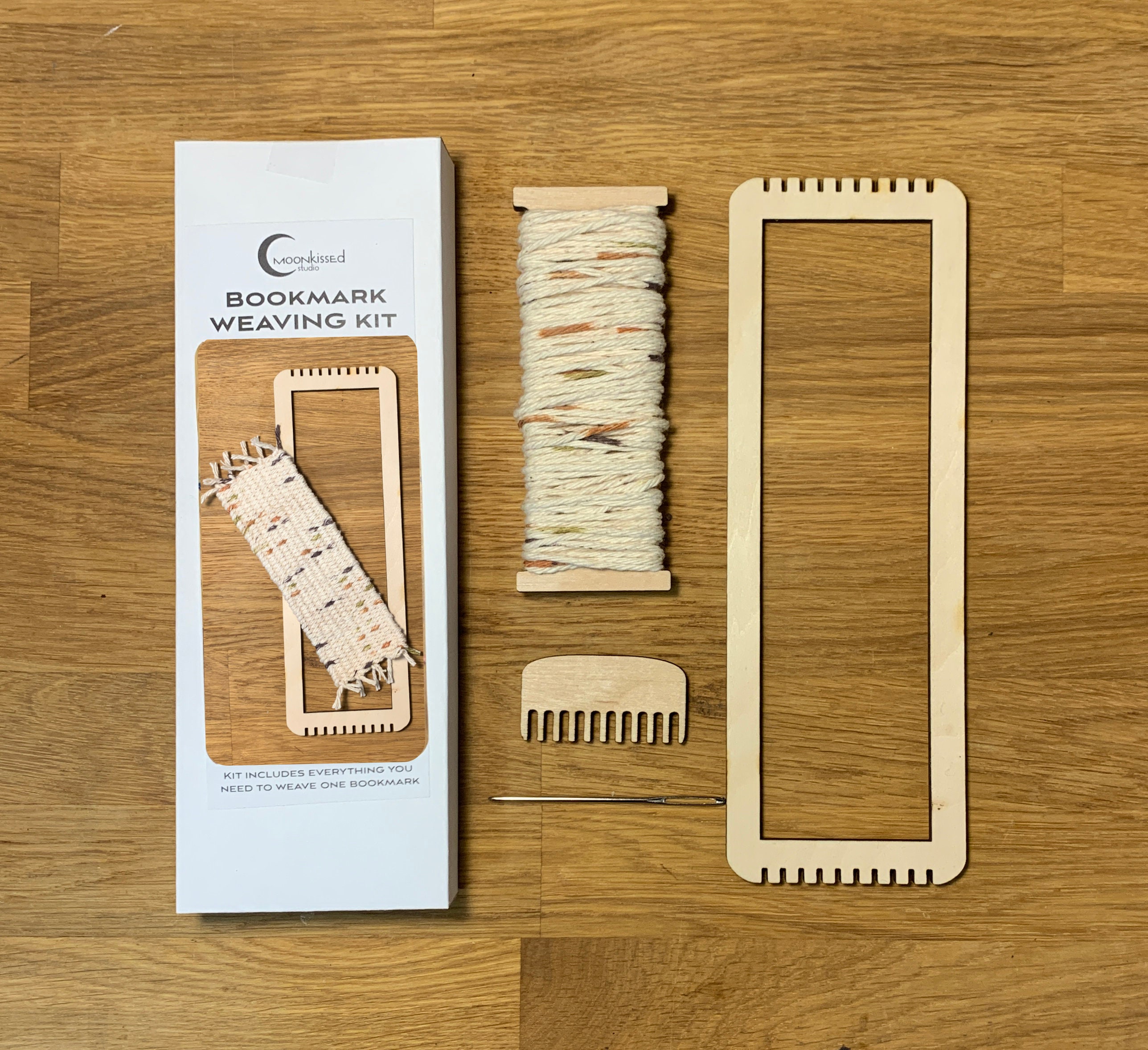 Bookmark Weaving Loom Kit Wood Natural Etsy