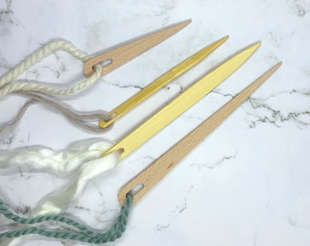 Wood weaving needles set of 4, Weaving tool, Tapestry needles