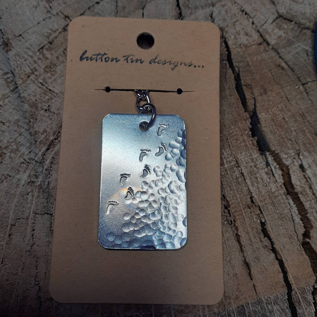 Footprints in the sand, keyring, faith, Christianity, christian