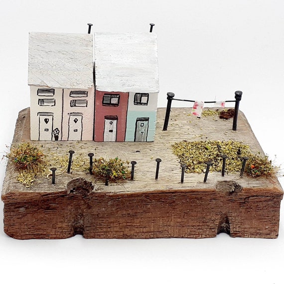 handmade miniature houses