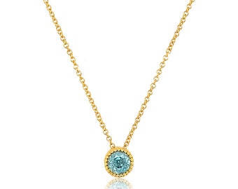 Collier Zircon et Or 750 millièmes - Pendentif Angkor*- Zircon and 18k Gold Pendant