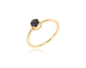 Blue Sapphire Ring 18K Gold