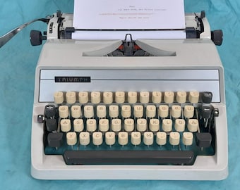 Vintage Triumph Gabriele 25 handmatige typemachine, 1970, nieuw lint, volledig functioneel