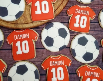 Soccer Cookies: Custom Team Favors, Personalized Name & Number