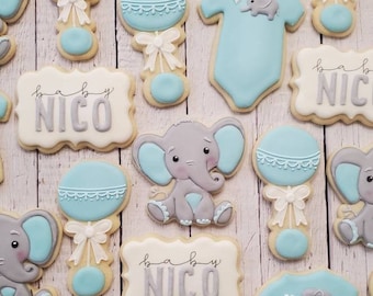 Baby Elephant Cookies, Baby Shower