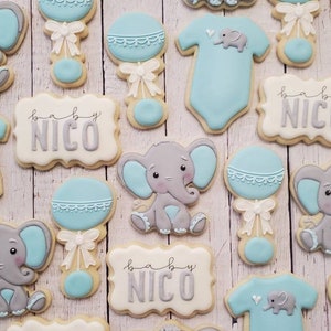 Baby Elephant Cookies, Baby Shower