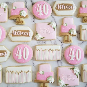 Birthday Cookies, Floral Cookies