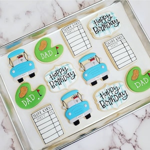 Golf Cookies, Birthday Cookies
