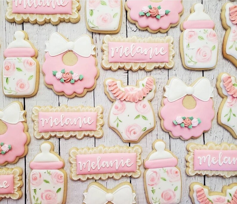 Flower Baby Shower Cookies Etsy