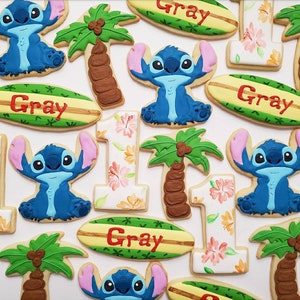 Stitch Birthday Cookies, Lilo and Stitch