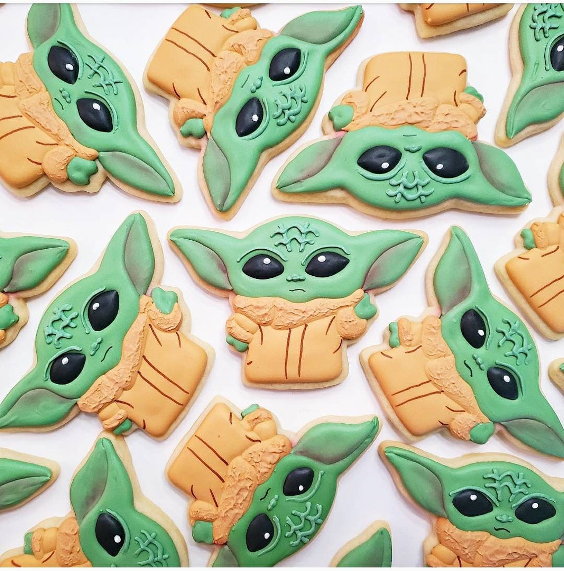 Baby Yoda and Mandalorian Cookies Etsy