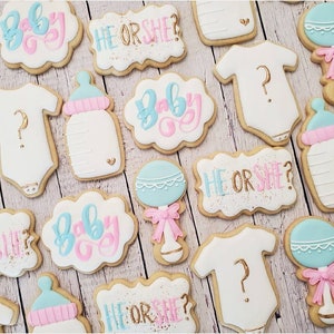 Baby Gender Reveal Cookies