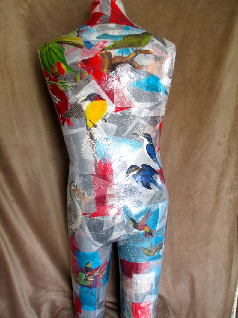 Bird Lovers Paradise Mannequin Decoupaged Mannequin Bird Etsy