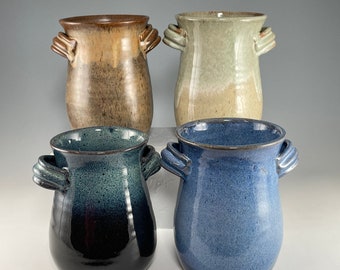 Utensil Holder, Ceramic Utensil Holder, Pottery Utensil Holder, Belly Shape, Large Size