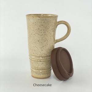 A Cheesecake Travel Mug with Lid