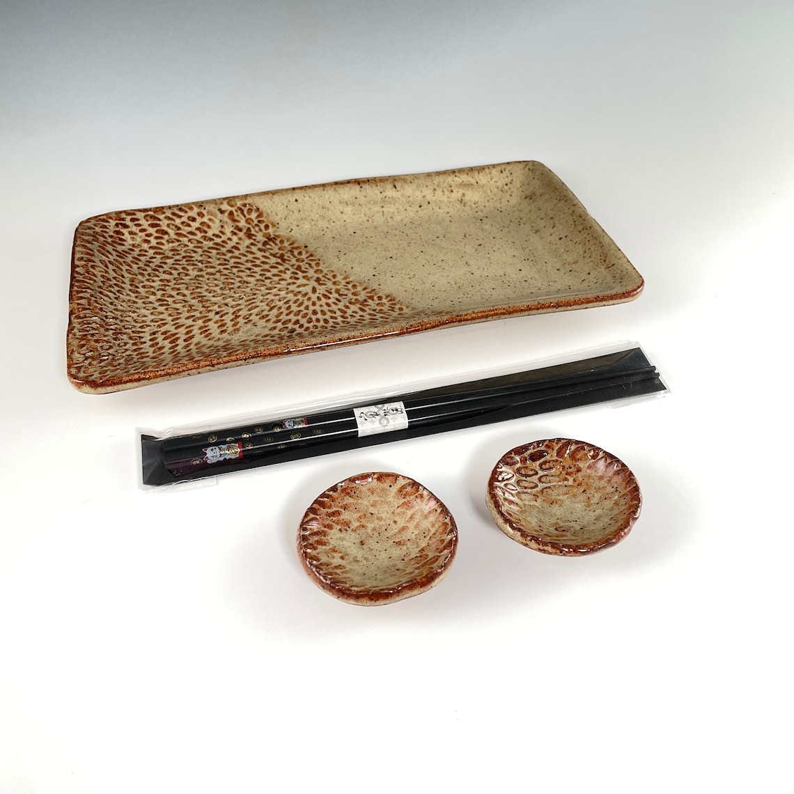 Pottery Sushi Tray Sushi Set Sushi Plate Sushi Board Dim Etsy