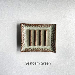 A Seafoam Green Soap Dish.
