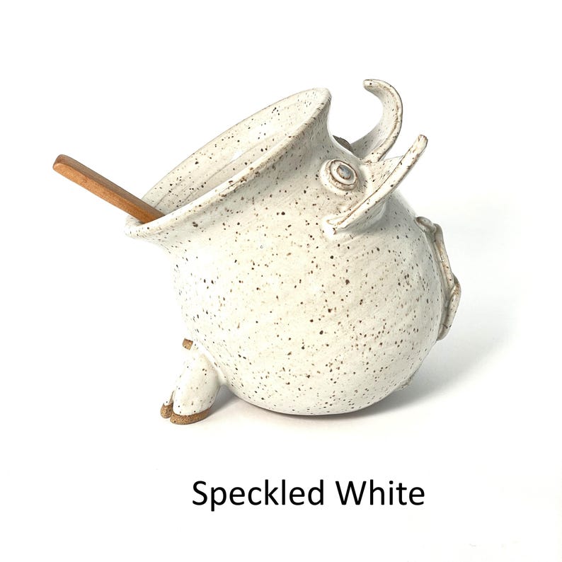 A Speckled White Salt Pig
