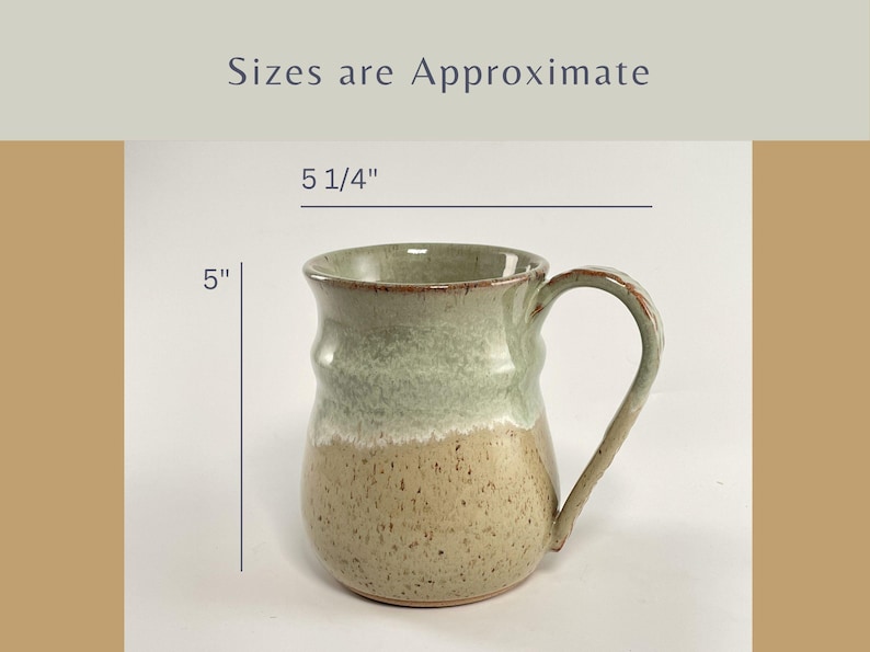 Handmade Pottery Mug: Extra Large 17-20 oz Ceramic Coffee Cup image 5