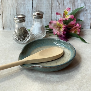 Pottery Spoon Rest, Kitchen Spoon Rest, Kitchen Spoon Holder, Ceramic Spoon Rest, Stoneware Spoon Rest, Kitchen Whisk Rest