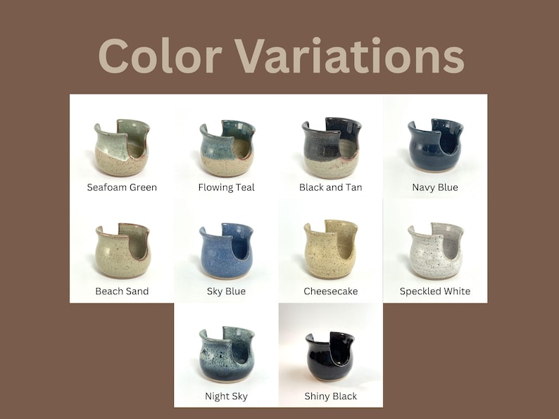 To compare all of our colors at once, this slide shows all ten of our standard colors.