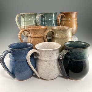Pottery Mug, Pottery Coffee Mug, Tea Mug, Pottery Tea Cup, Pottery Coffee Cup, Ceramic Tea Mug, Extra Large Banded Belly Mug