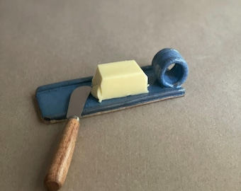 Pottery Butter Dish, Open Butter Sled, Handmade Serving Tray