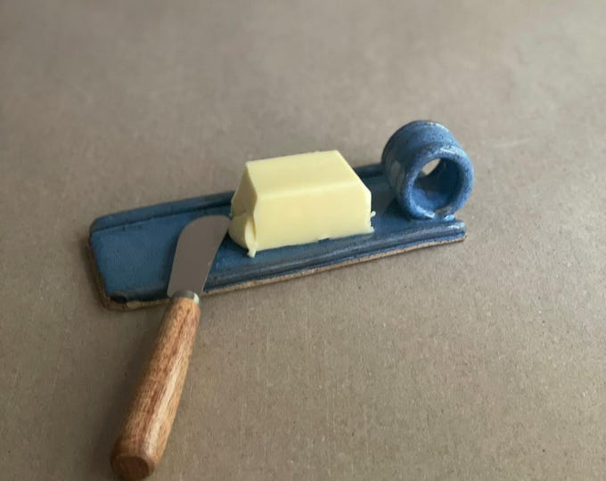 Pottery Butter Dish, Open Butter Sled, Handmade Serving Tray