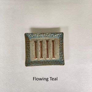 A Flowing Teal Soap Dish.