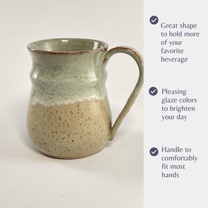 Handmade Pottery Mug: Extra Large 17-20 oz Ceramic Coffee Cup image 4