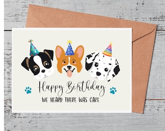 Dog Birthday Card, Pet birthday card, card for dog mom, dog birthday