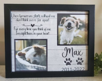 Pet Memorial, Dog Memorial Picture frame, Cat Memorial, Loss of Pet Gift, Personalized Pet Memorial, Pet Sympathy Gift,Pet memorial