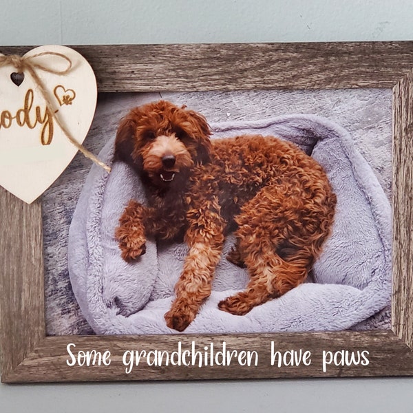 Dog Photo Frame, Granddogs, Dog grandma gift, Personalized Grandmother Gift, Pet Lover gift, Pet Photo Frame, Spoiled Dog, Funny Dog Gift