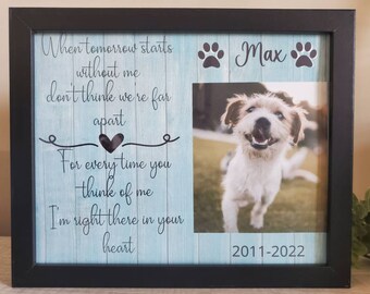 Pet Memorial, Dog Memorial Picture frame, Cat Memorial, Loss of Pet Gift, Personalized Pet Memorial, Pet Sympathy Gift,Pet memorial