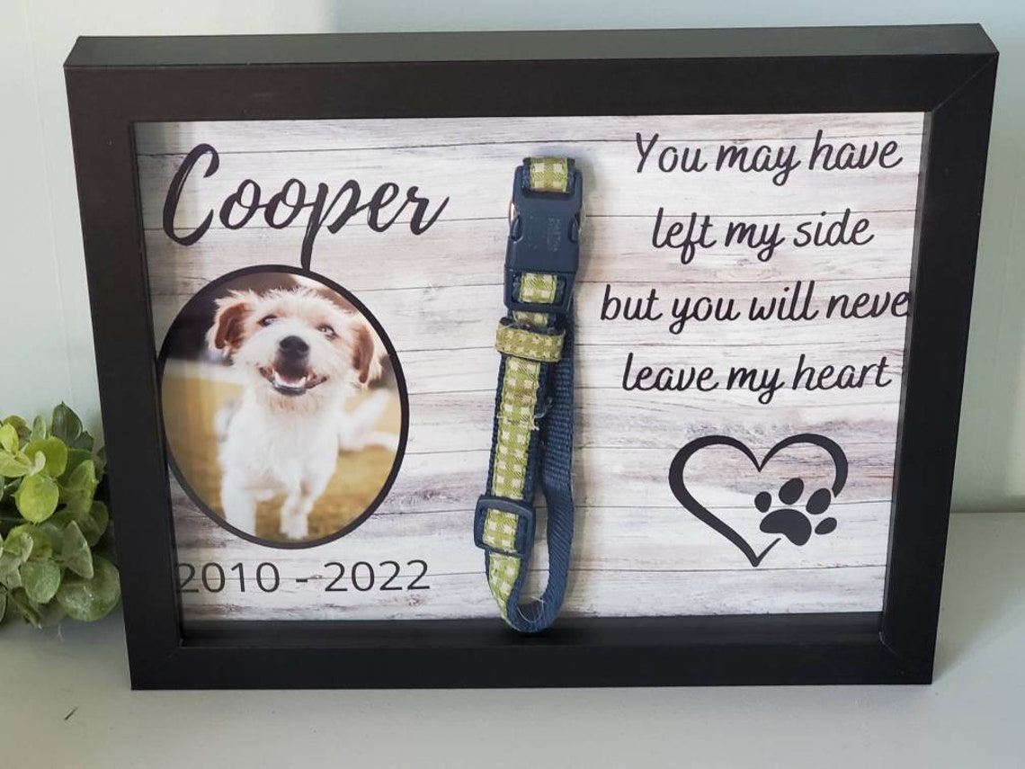 Pet Memorial Collar Holder Watercolor Pet Memorial Dog Etsy