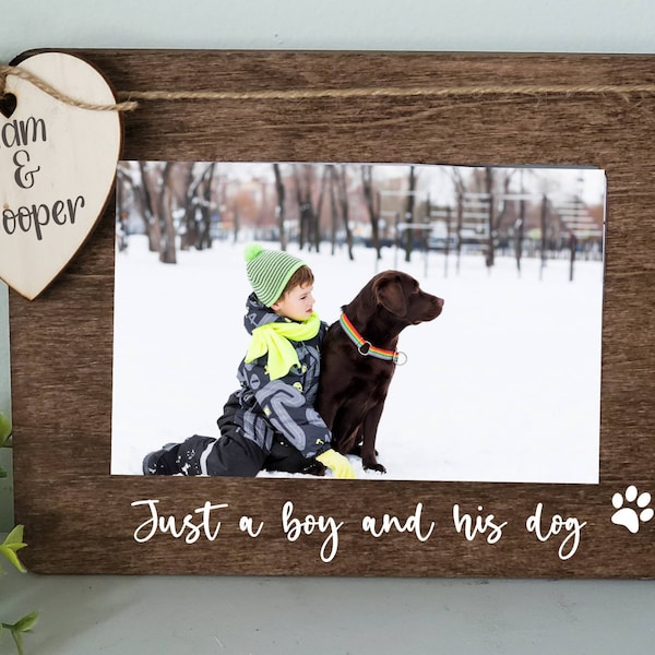 Dog Photo Frame, Gift for Loss of dog for child,  dog gift for kids, dog Lover gift, dog frame