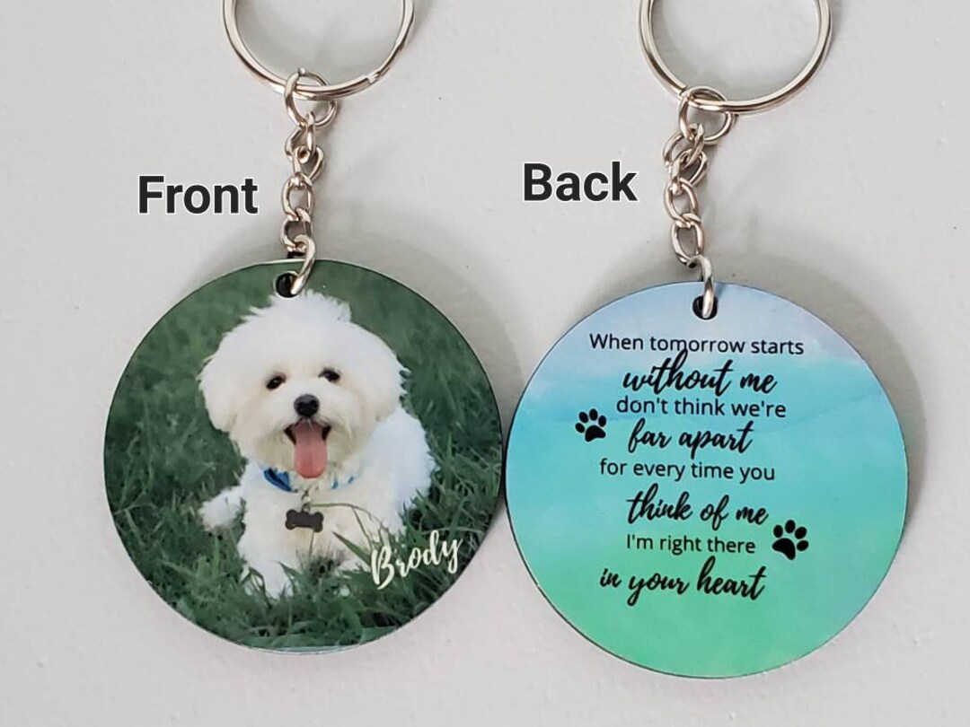 Pet Memorial Keychain, Dog Memorial Keychain, Dog Photo Keychain, Pet