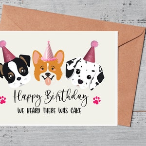 Dog Birthday Card, Pet birthday card, card for dog mom, dog birthday