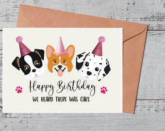 Dog Birthday Card, Pet birthday card, card for dog mom, dog birthday