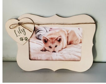 Dog Photo Frame with name, Dog lover gift, Dog Mom Gift, Pet Lover gift, Pet Photo Frame, cat picture frame